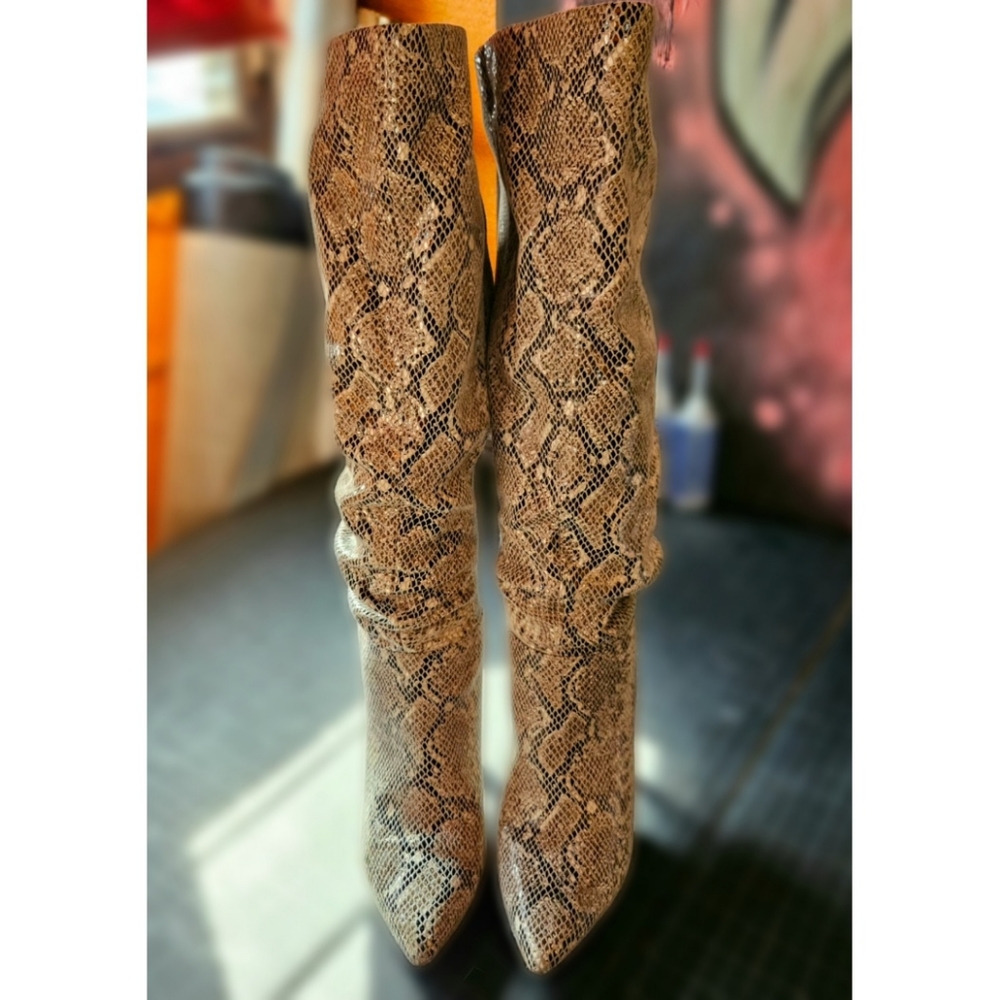 Jessica Simpson Saferra Faux Snakeskin Knee High Boots